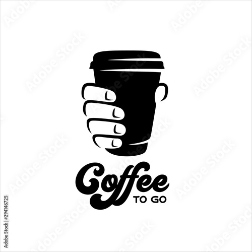 Coffee to go advertising sign design. Vector illustration.