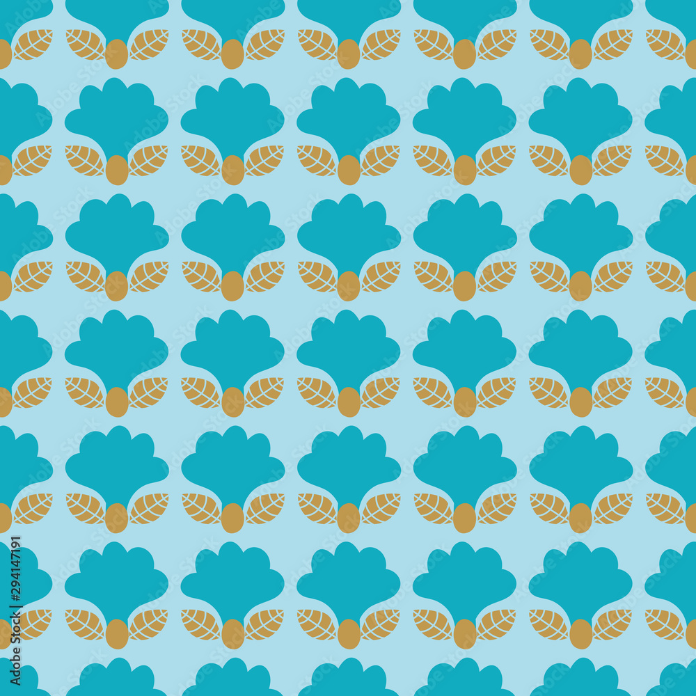 A seamless vector pattern with simple bluebell flowers on a pale blue background. Surface print design. A seamless vector pattern with simple bluebell flowers on a pale blue background. Surface print design.