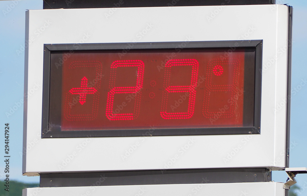 display showing 23 degrees temp display showing 23 degrees temp