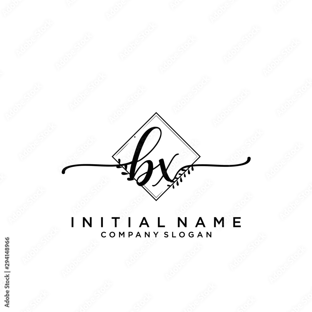 BX Beauty vector initial logo, handwriting logo. BX Beauty vector initial logo, handwriting logo.
