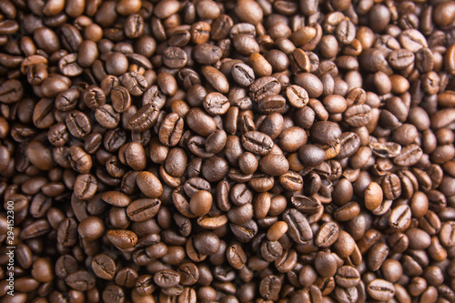 Roasted Coffee Beans background, Brown coffee beans for can be used as a background.