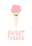 Sweet Cheeks lettering with ice cream