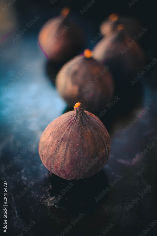 figs on black background