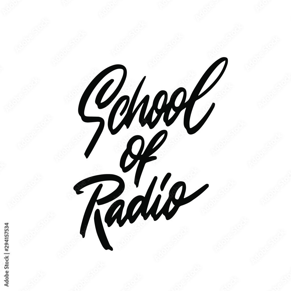 School of Radio. Concept of education.Teaching niche school vector design. School of Radio. Concept of education.Teaching niche school vector design.