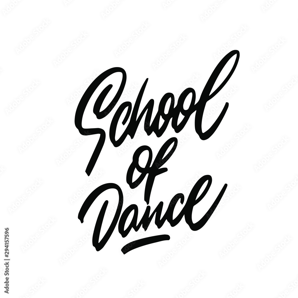 Obraz premium School of Dance. Concept of education.Teaching niche school vector design.
