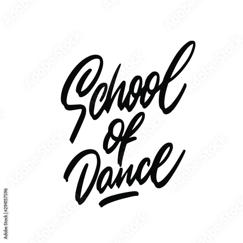 School of Dance. Concept of education.Teaching niche school vector design.