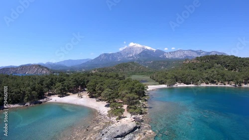 View from the top of the bay in the ancient city of Phaselis photo