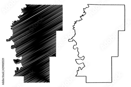 Hale County, Alabama (Counties in Alabama, United States of America,USA, U.S., US) map vector illustration, scribble sketch Hale map photo