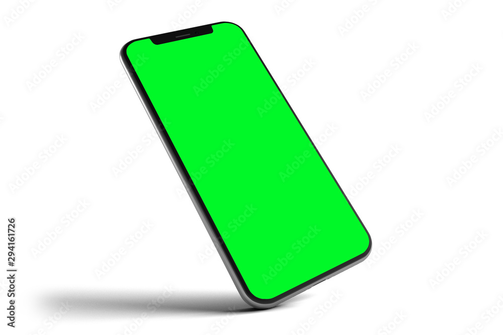 Isolated Smartphone Mockup - 3d rendering Isolated Smartphone Mockup - 3d rendering