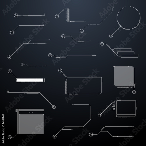 Futuristic abstract user interface elements