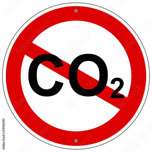 Co2 Verbot Schild Symbol isoliert