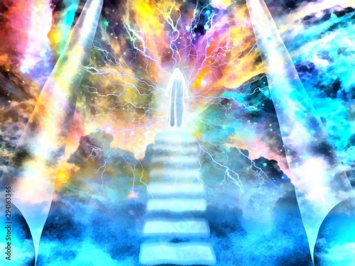 Fotografie Shining spirit on a stairway to Heaven