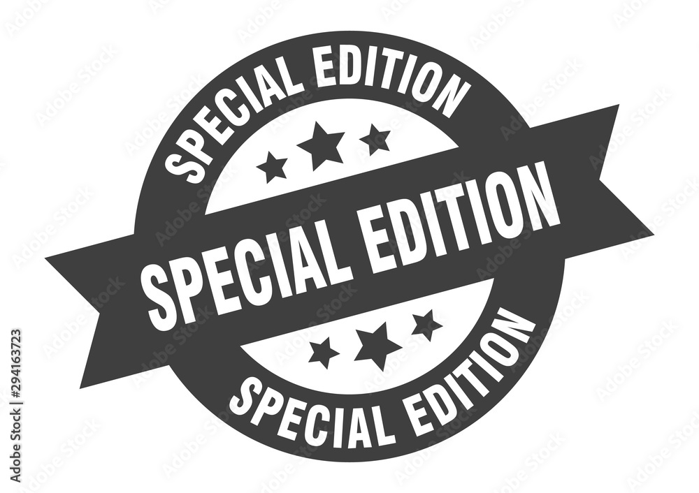 Fototapeta premium special edition sign. special edition black round ribbon sticker