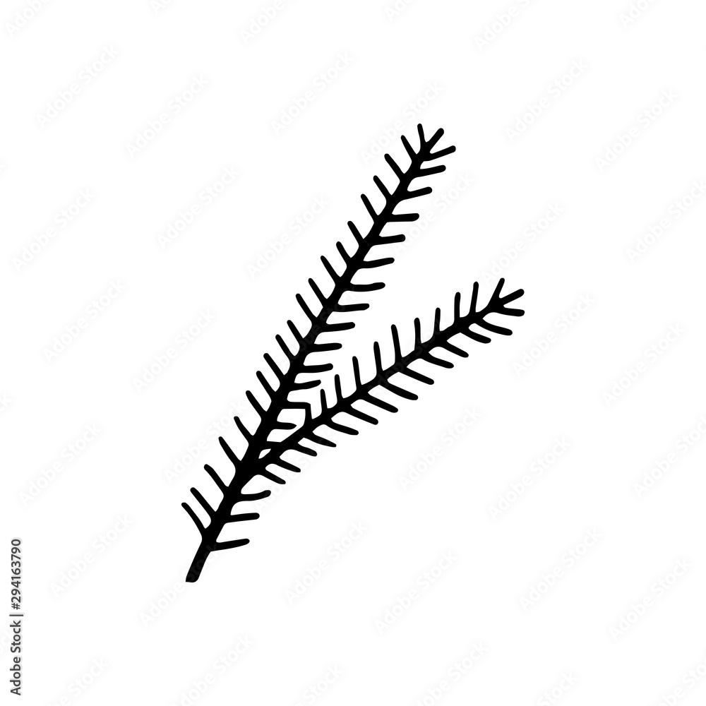 Single hand drawn element of New Year and Xmas. Doodle vector illustration. Winter elements for greeting cards, posters, stickers and seasonal design. Isolated on white background Single hand drawn element of New Year and Xmas. Doodle vector illustration. Winter elements for greeting cards, posters, stickers and seasonal design. Isolated on white background