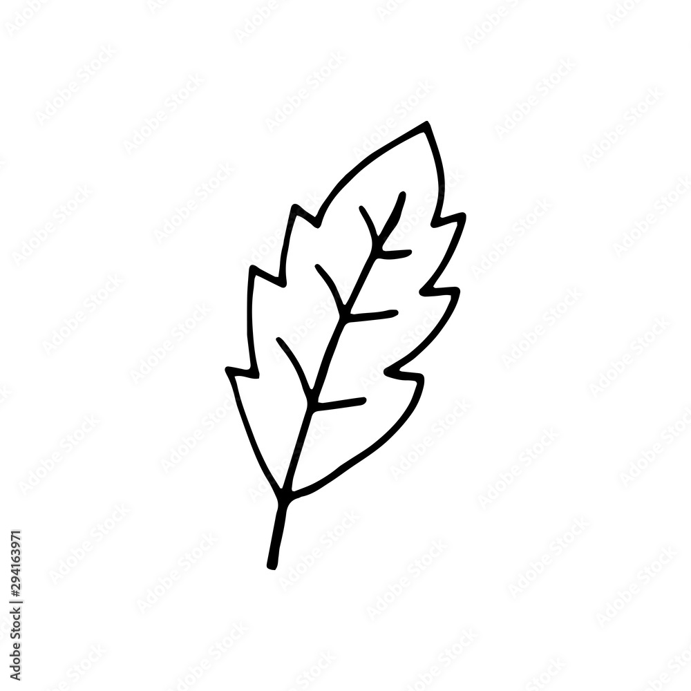 Single hand drawn element of New Year and Xmas. Doodle vector illustration. Winter elements  for greeting cards, posters, stickers and seasonal design.  Isolated on white background