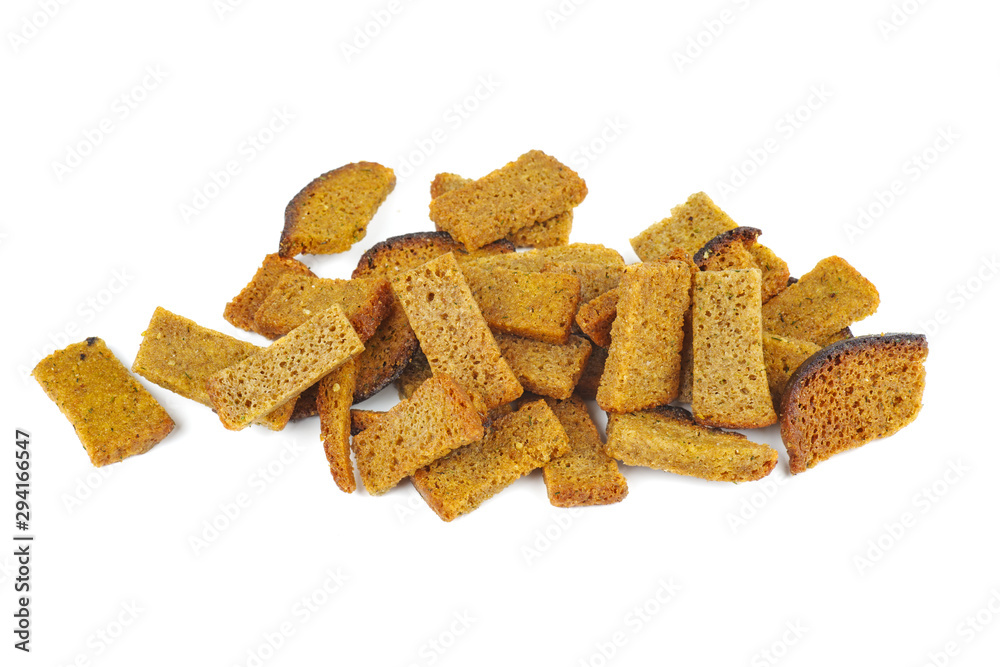 Small pile of salted rye bread crusts
