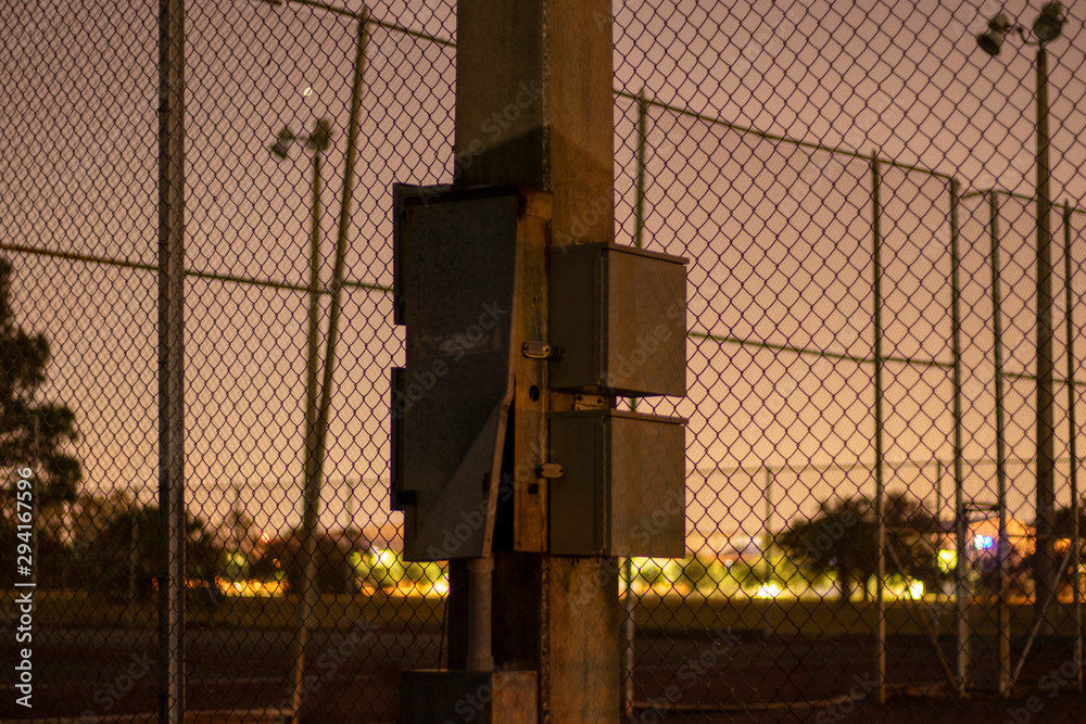 Fototapeta premium Fence at night