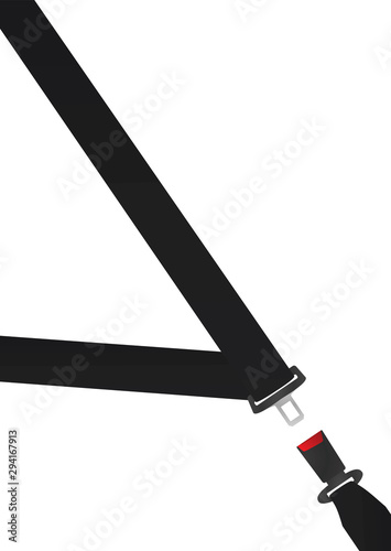 Car safety belt. vector illustration