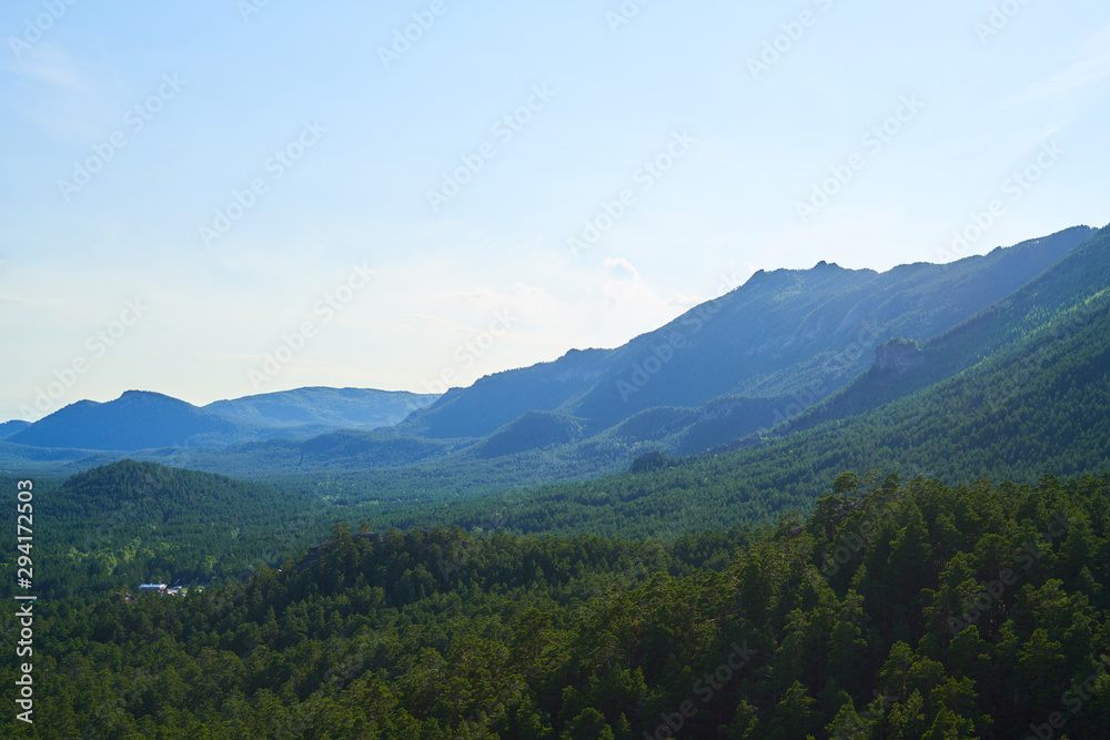 Mountains, nature in summer in the forest - Burabay, Northern Kazakhstan