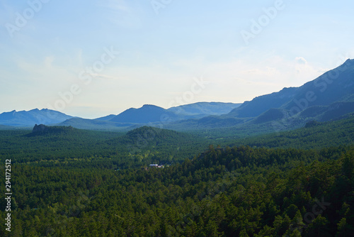 Mountains  nature in summer in the forest - Burabay  Northern Kazakhstan