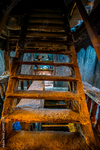 Inside of the salt mine, Turda, Romania