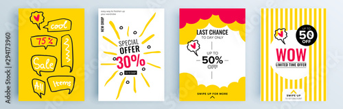 Modern abstract covers set, minimal covers design. Colorful geometric background, vector illustration.