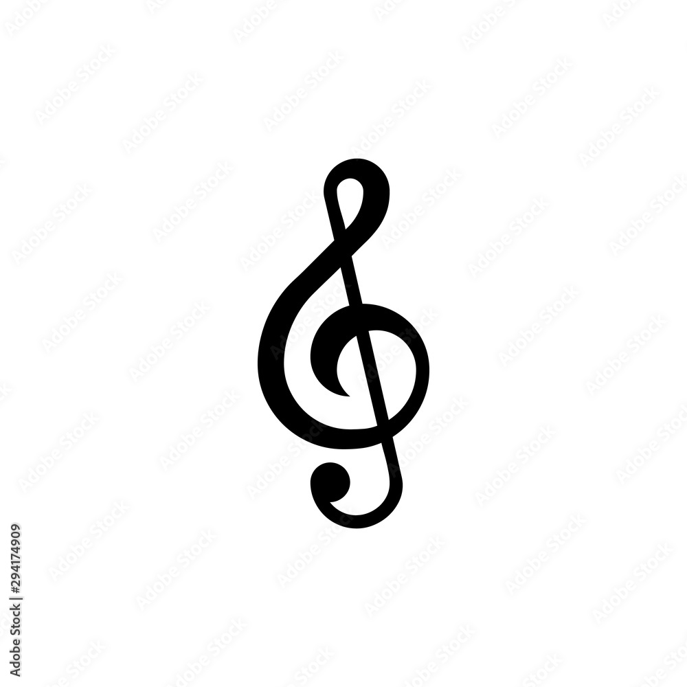 Vector Treble Clef music note sign Vector Treble Clef music note sign