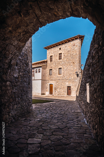 Jaca  Huesca   Spain     September 29  2019  A house in the old citadel of Jaca