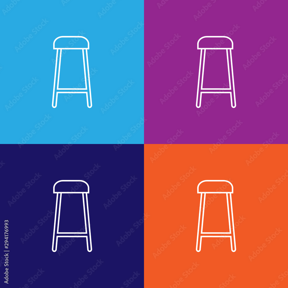 bar stool icon. Element of furniture for mobile concept and web apps. Thin line icon for website design and development, app development bar stool icon. Element of furniture for mobile concept and web apps. Thin line icon for website design and development, app development