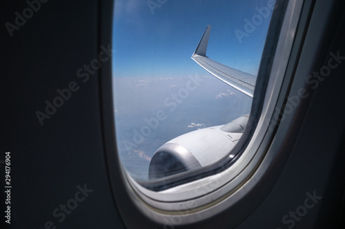 window of airplane