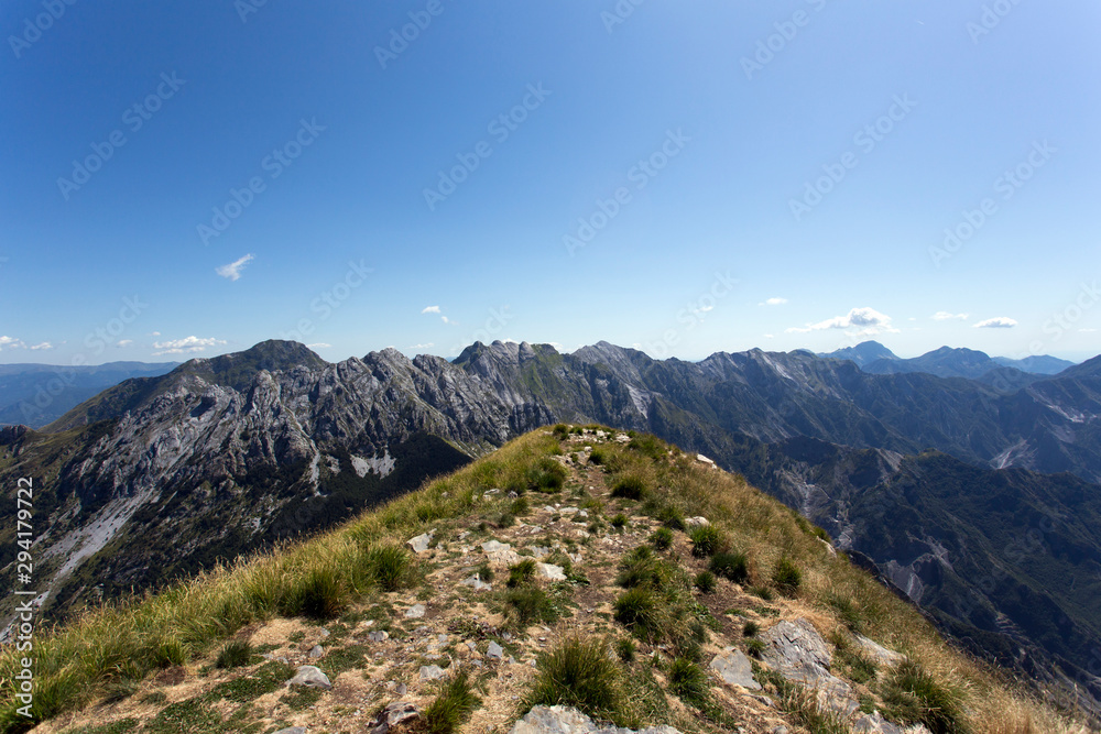 Fototapeta premium Alpi Apuane view from Monte Sagro