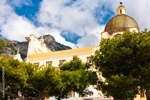 The Church of St Maria Assunta in the beautiful Italian town of Positano on the Amalfi Coast