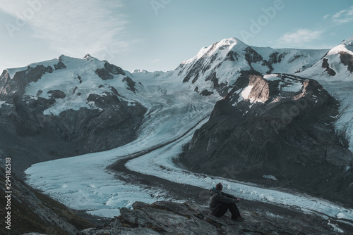 Glacier next to the Matterhorn