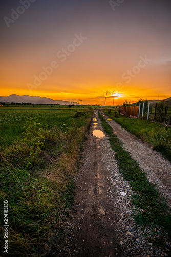 Sunset at the evening