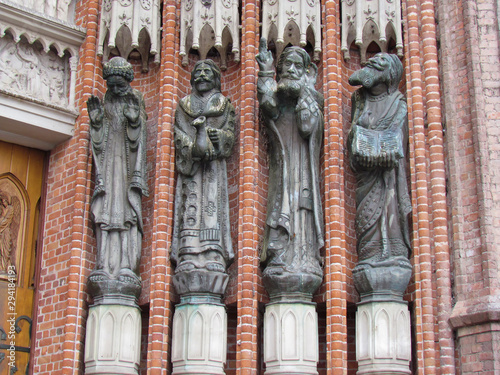 La Plata Cathedral, Argentina. Built in a neo-Gothic style, it is dedicated to the Immaculate Conception and is located in the city's geographical center, facing Plaza Moreno and the town hall.