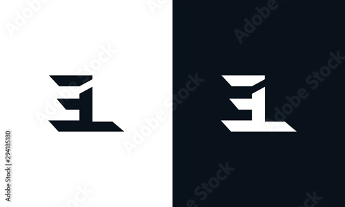 Minimalist abstract letter EL logo. This logo icon incorporate with two abstract shape in the creative process.