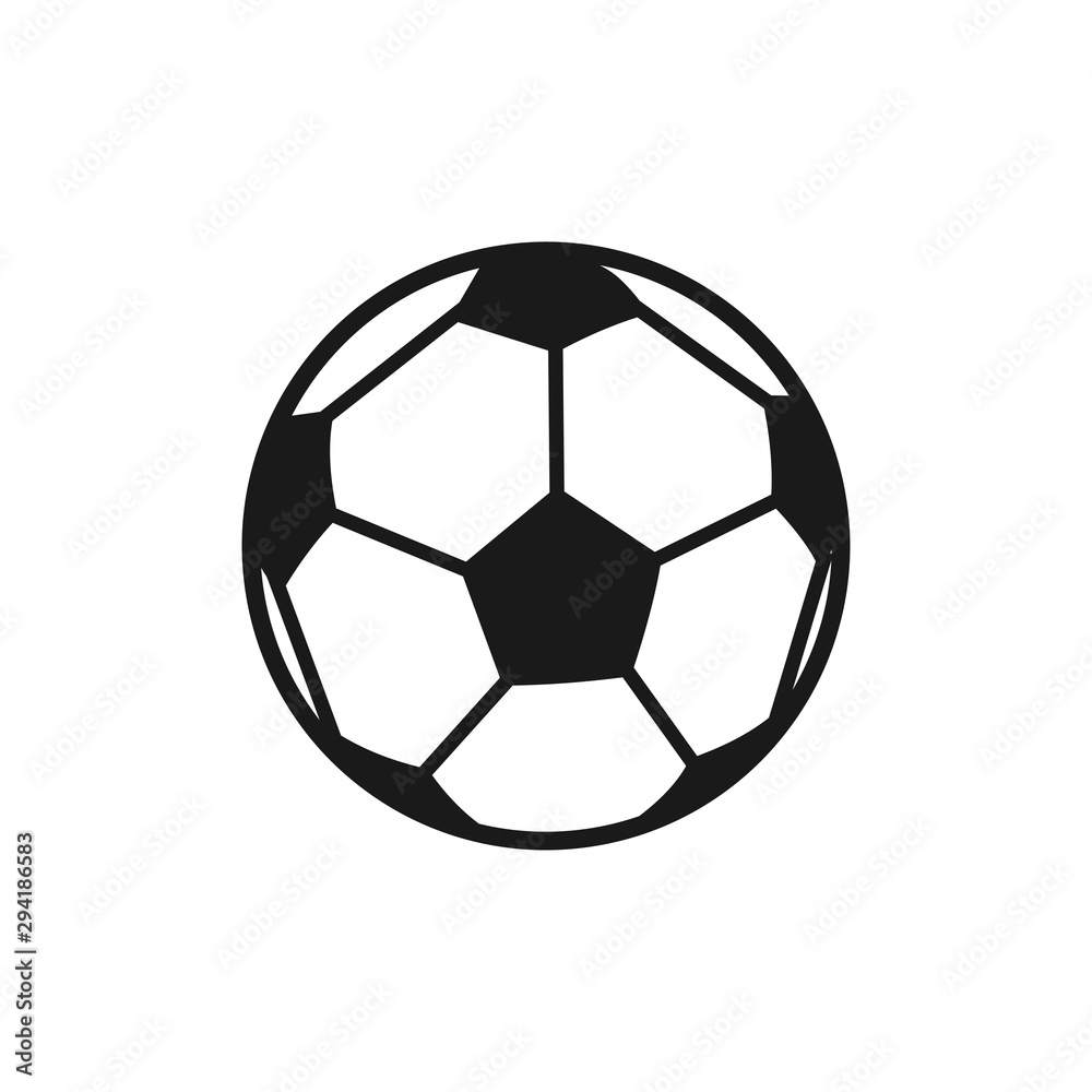Fototapeta premium Soccer ball icon vector symbol illustration EPS 12