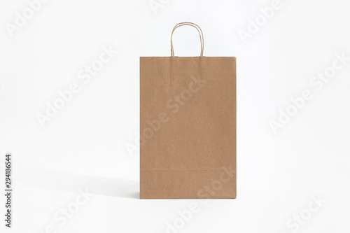 big brown paper bag for groceries front