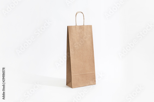 brown paper bag for 2 wine bottles