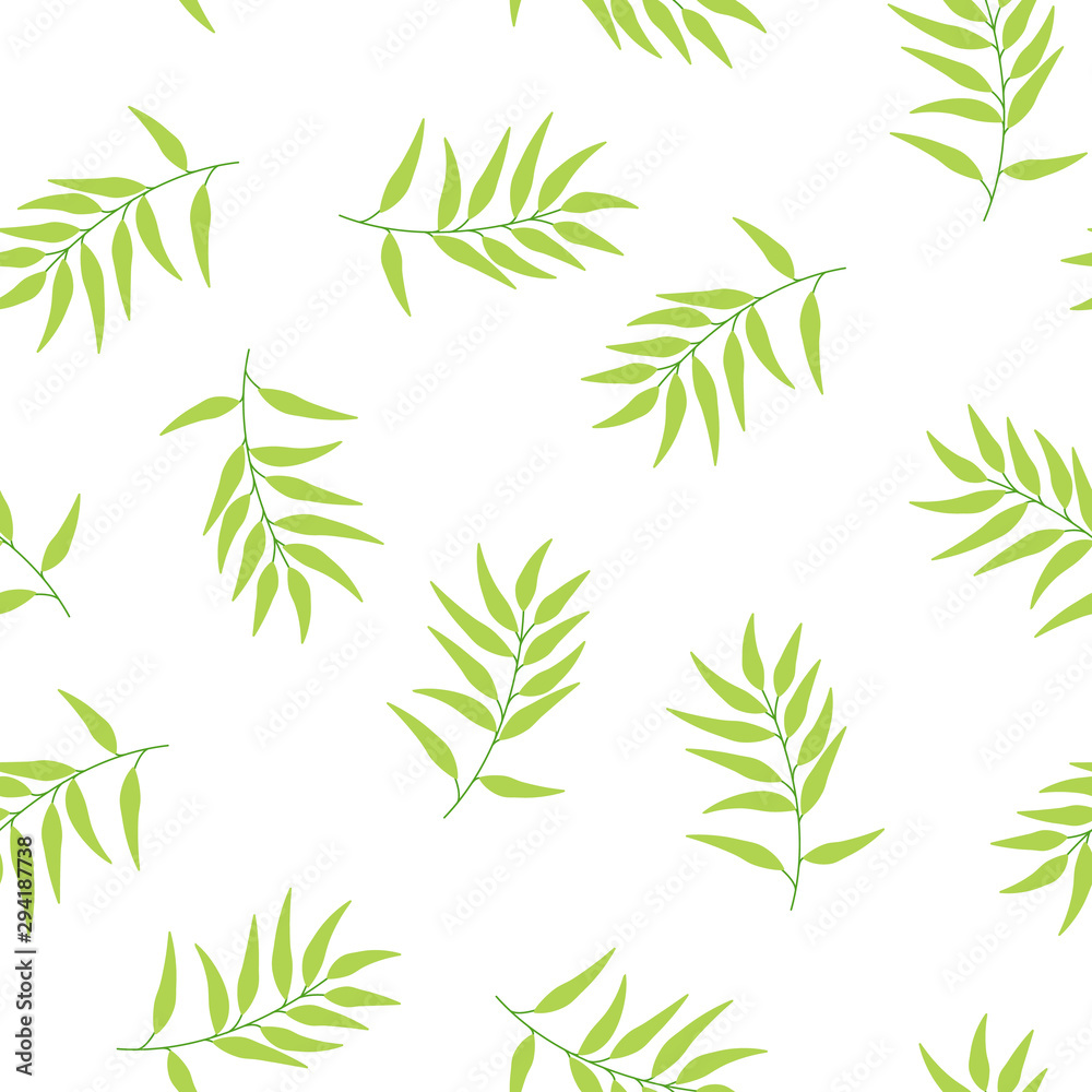 Fototapeta premium Seamless pattern with leaf