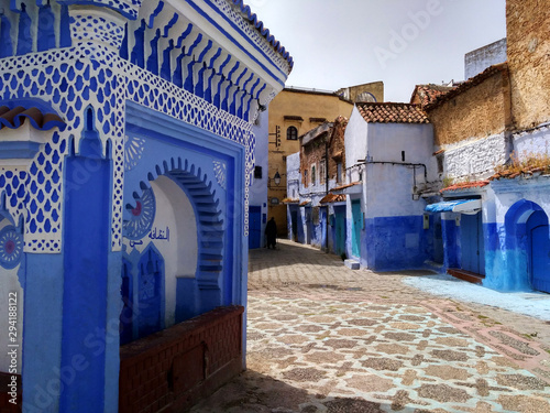 City streets view Chefchaouen Blue town in Morocco Africa © Veneta