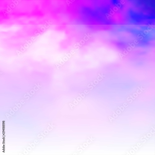 Light Purple vector layout with cloudscape. Shining illustration with abstract gradient clouds. Beautiful layout for uidesign.