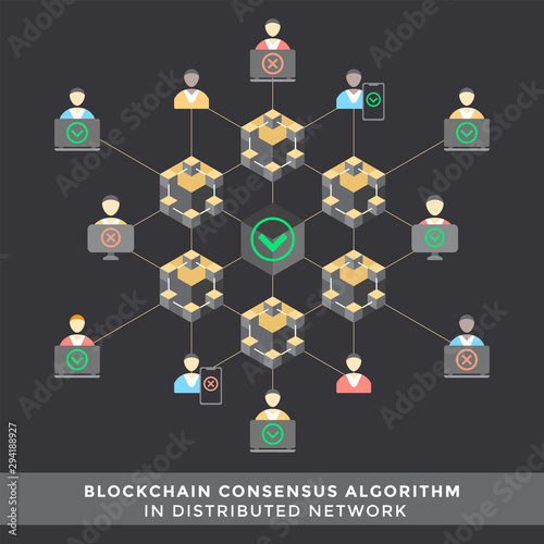 cryptocurrency blockchain technology concept.