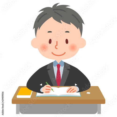 勉強する学生