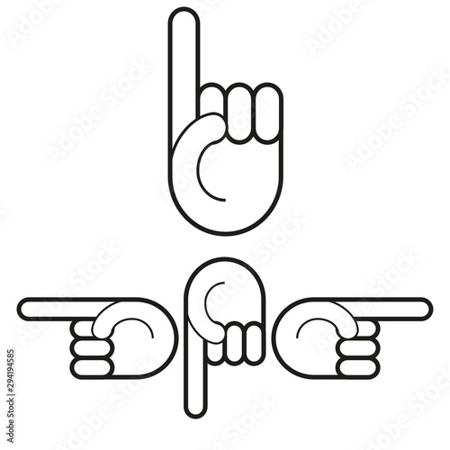 Cursor or hand vector sign ...