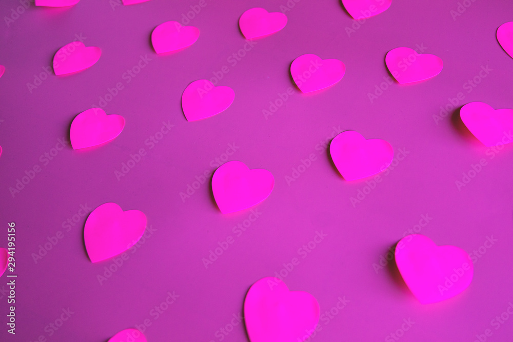 Pink Hearts in perspective