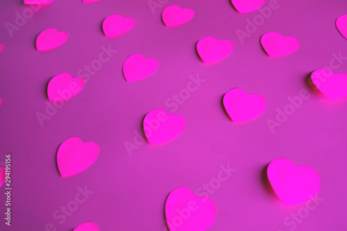 Pink Hearts in perspective