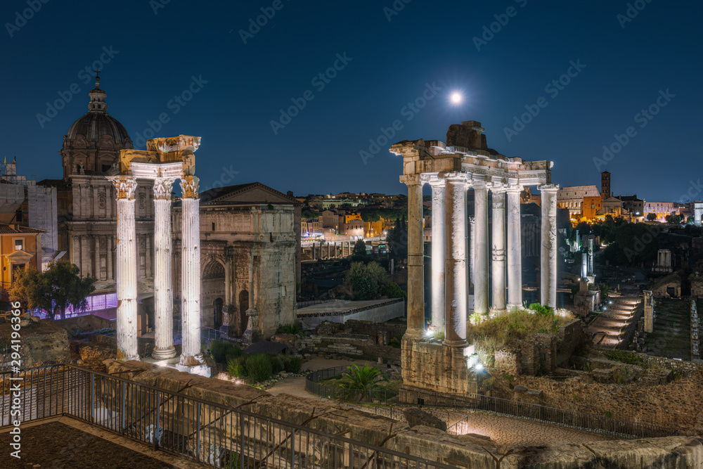 Naklejka premium Roman forum in Rome Italy