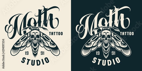 Vintage tattoo studio badge