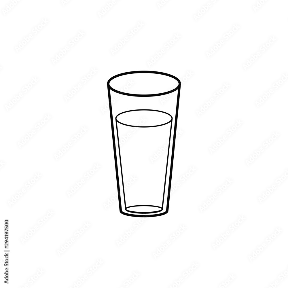 glass icon vector flat design glass icon vector flat design
